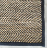 Herringbone Braided Jute Rug with cotton border