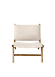 Linen & Teak Lounge Chair